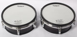 2x Roland PD-105BK Mesh Drum Pads NEW SENSORS 10" Dual Zone/Trigger Electronic Kit