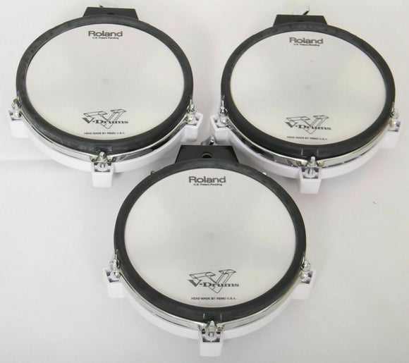 3x Roland PD-80 Mesh Drum Pads + 3x MDH-6U Clamps Electronic Snare Drum/Toms