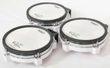 3x Roland PD-80 Mesh Drum Pads + 3x MDH-6U Clamps Electronic Snare Drum/Toms