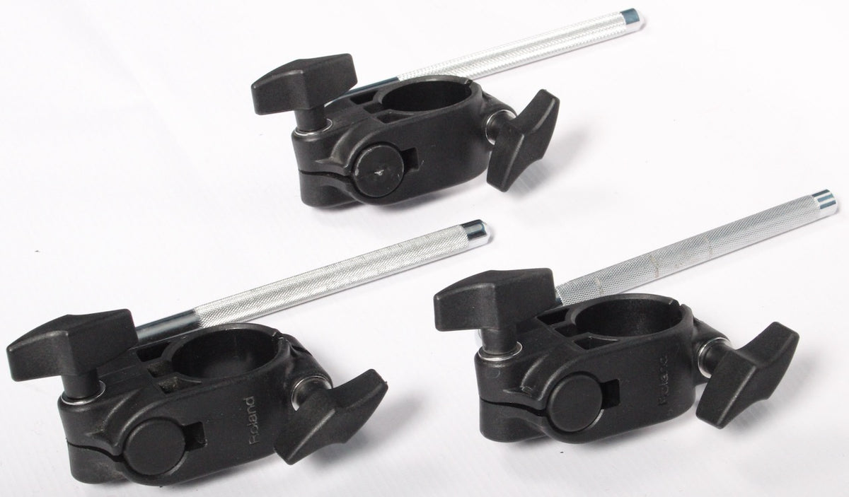 3x Roland Drum Pad Clamps Mounts + LArm/Rods MDH6U TYPE 2 VDrums Dr