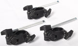 3x Roland Drum Pad Clamps Mounts + L-Arm/Rods MDH-6U TYPE 2 V-Drums Drum Kit